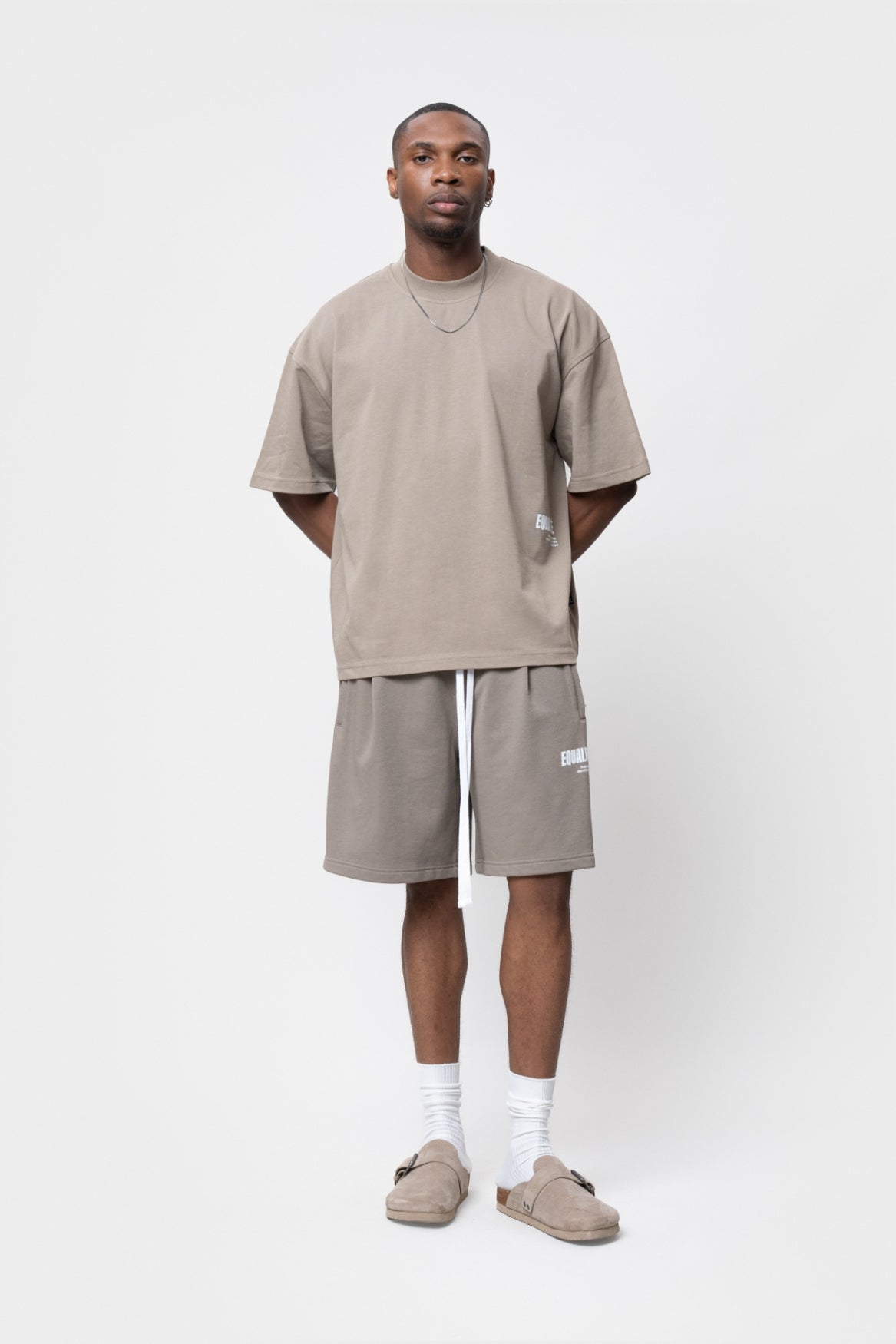 ELIA JOGGER SHORTS | TAUPE