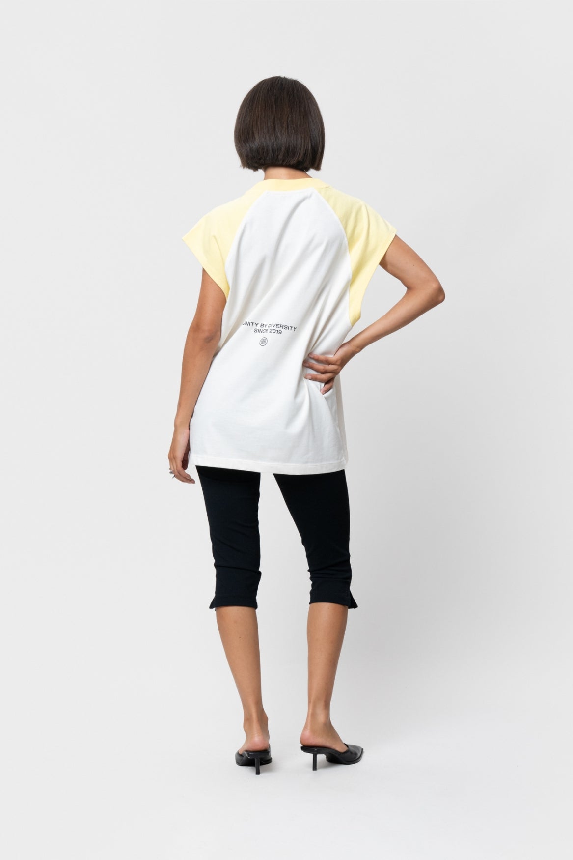 ELAN RAGLAN TANKTOP | OFF-WHITE & SOFT YELLOW