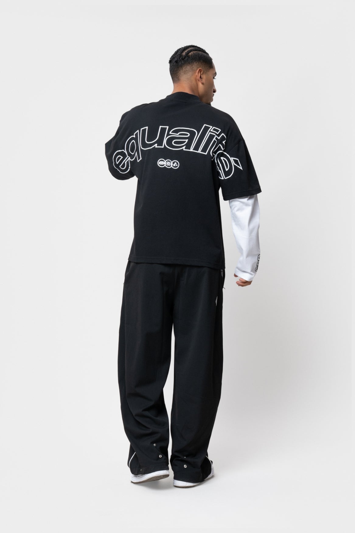ETIENNE DOUBLE LAYER LONGSLEEVE TEE | BLACK