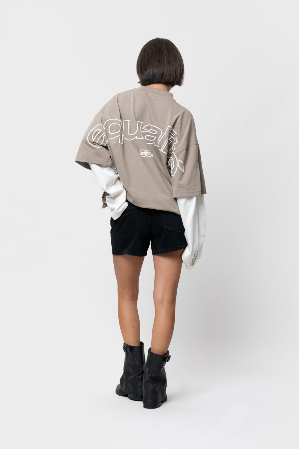 ETIENNE DOUBLE LAYER LONGSLEEVE TEE | TAUPE