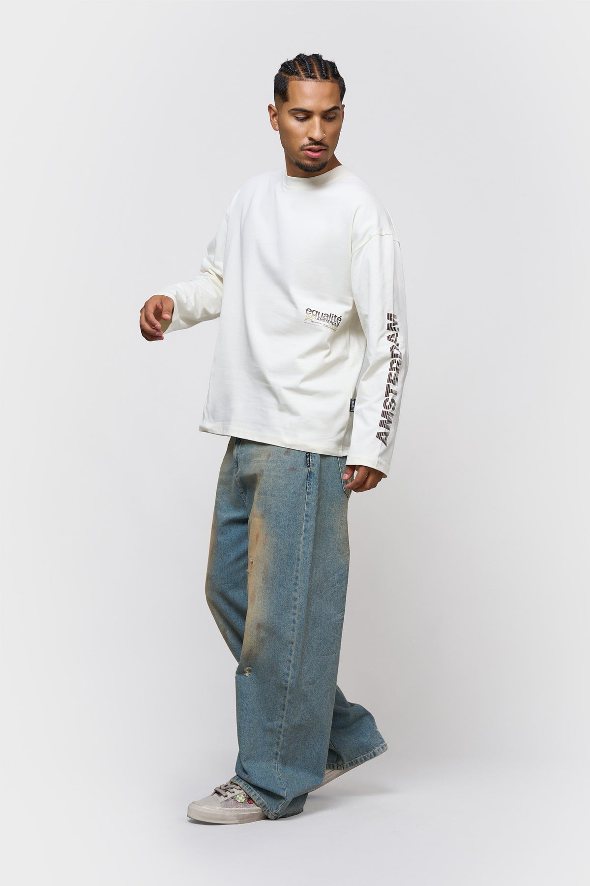 CAS BAGGY JEANS | BLUE DIRTY WASH
