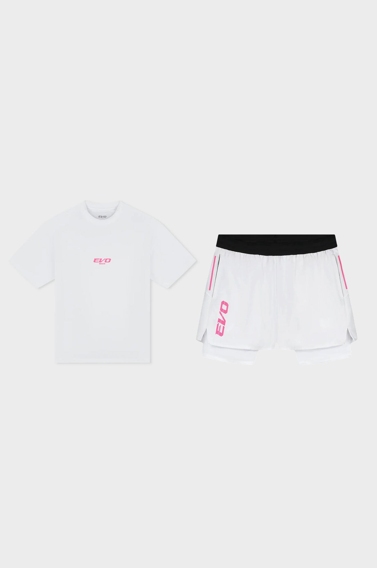 EVO TEE 2-IN-1 SET | WHITE & PINK