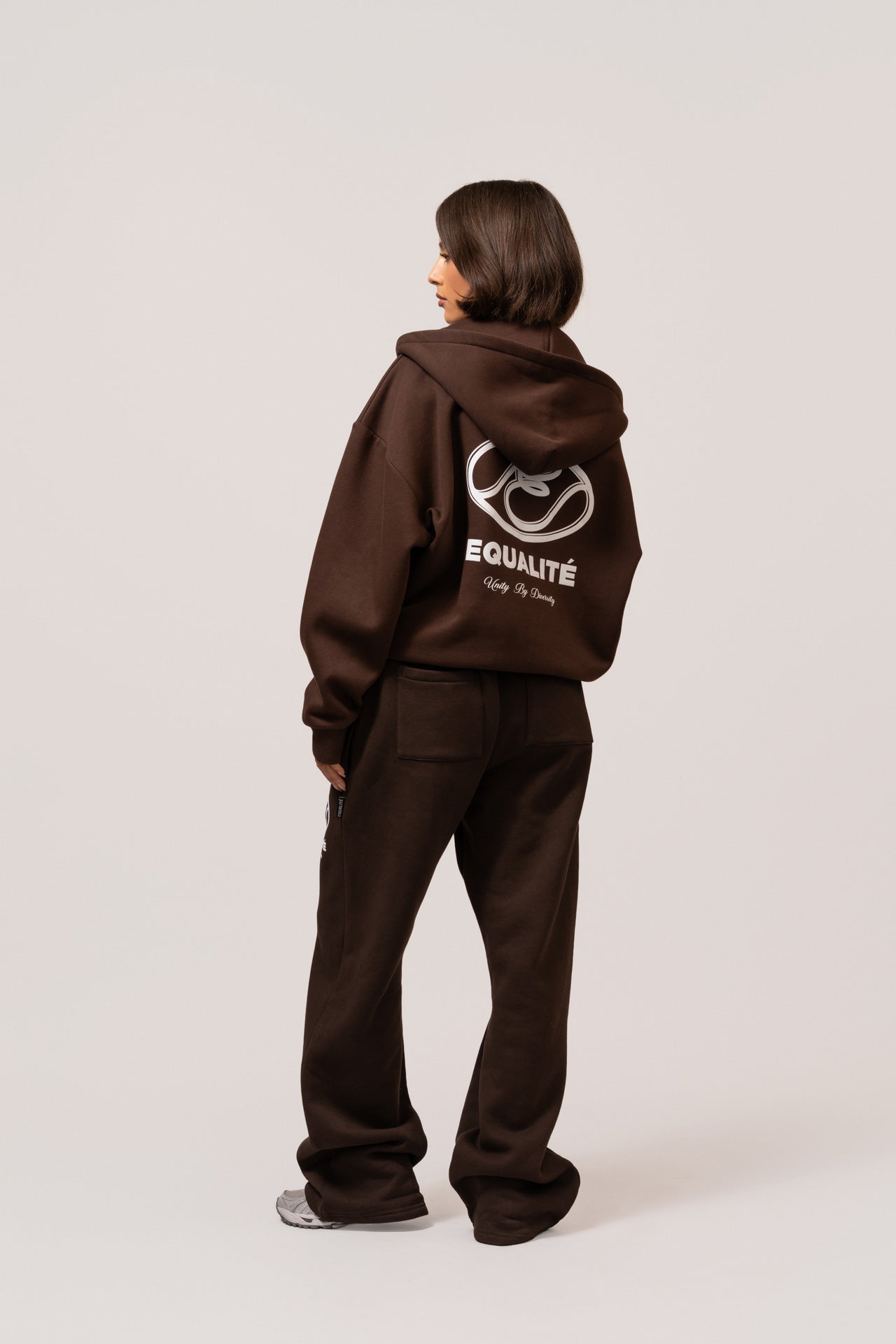 Arid Oversized Full Zip Hoodie | Brown
