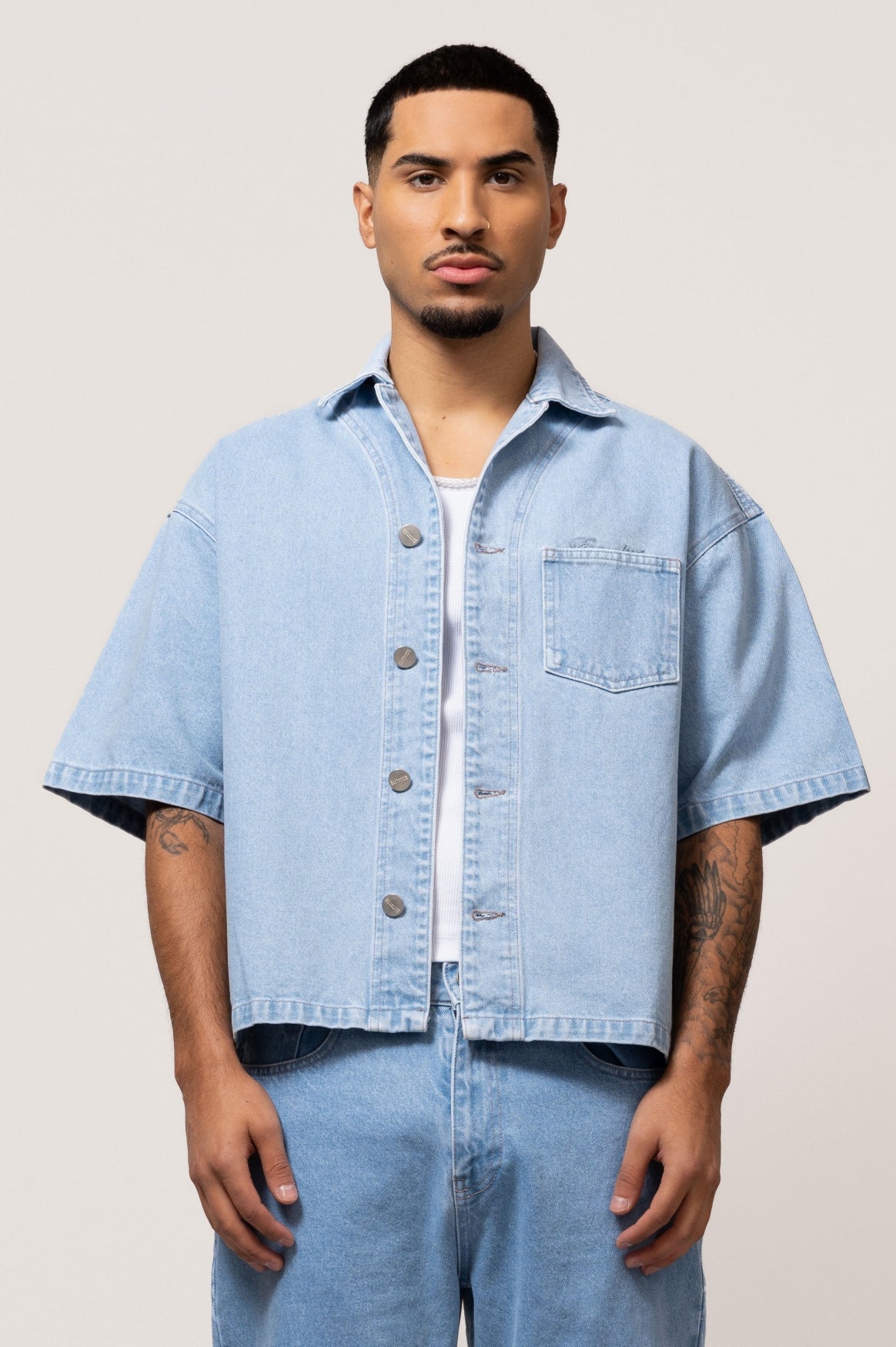 ASTRA DENIM BOXY SHIRT | BLUE