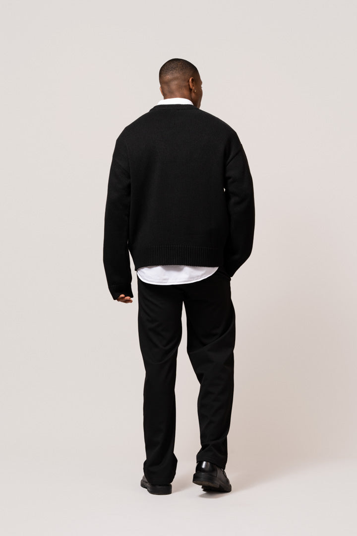 REGULAR TAILORED PANTS | BLACK