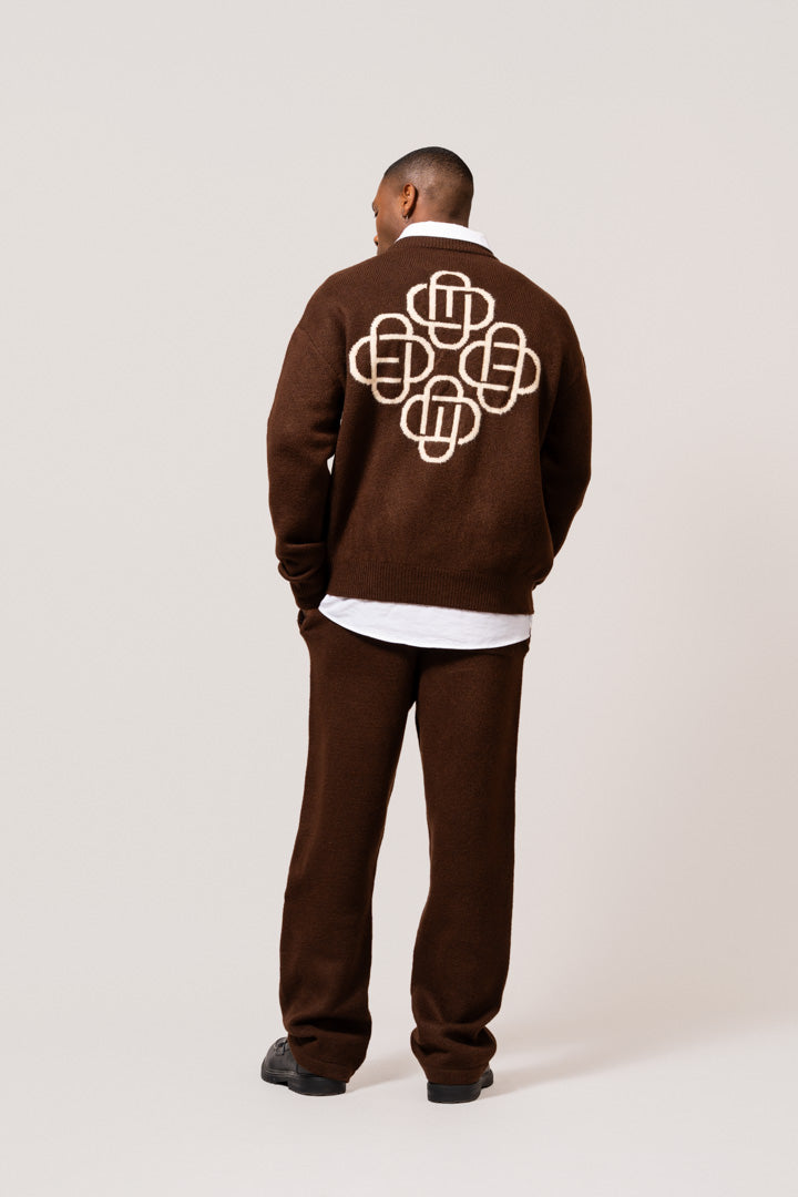 Fluffy Knit Pants | Brown