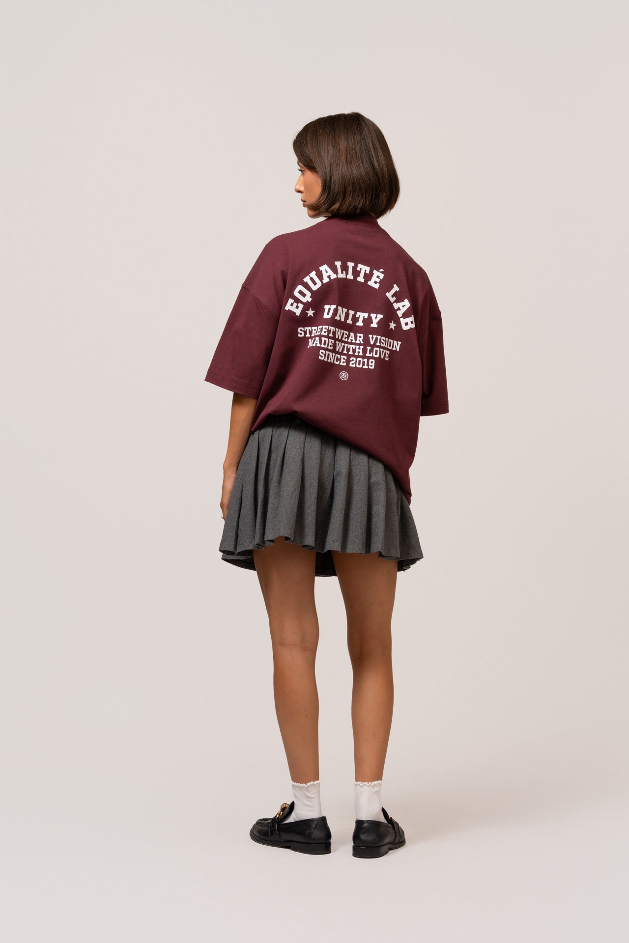 Lucius Boxy Tee | Burgundy