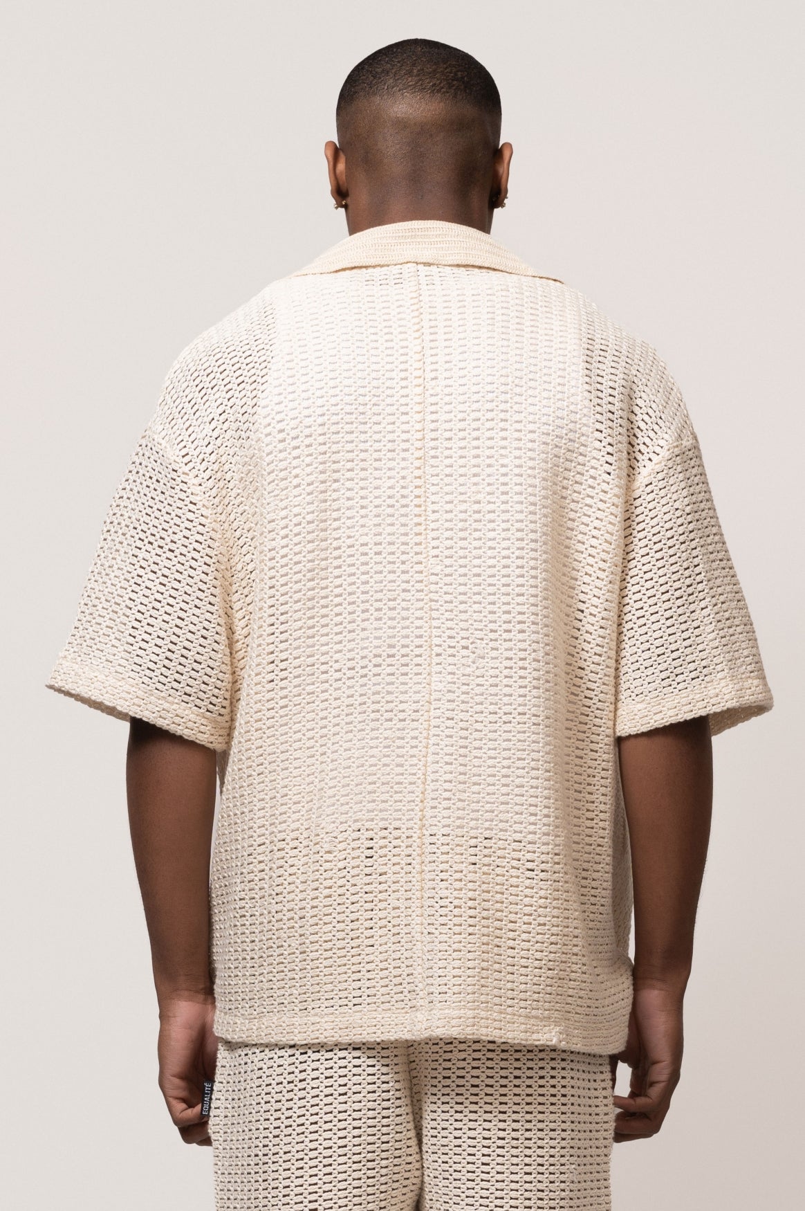 LYRA KNITTED CROCHED SHIRT | OFF-WHITE