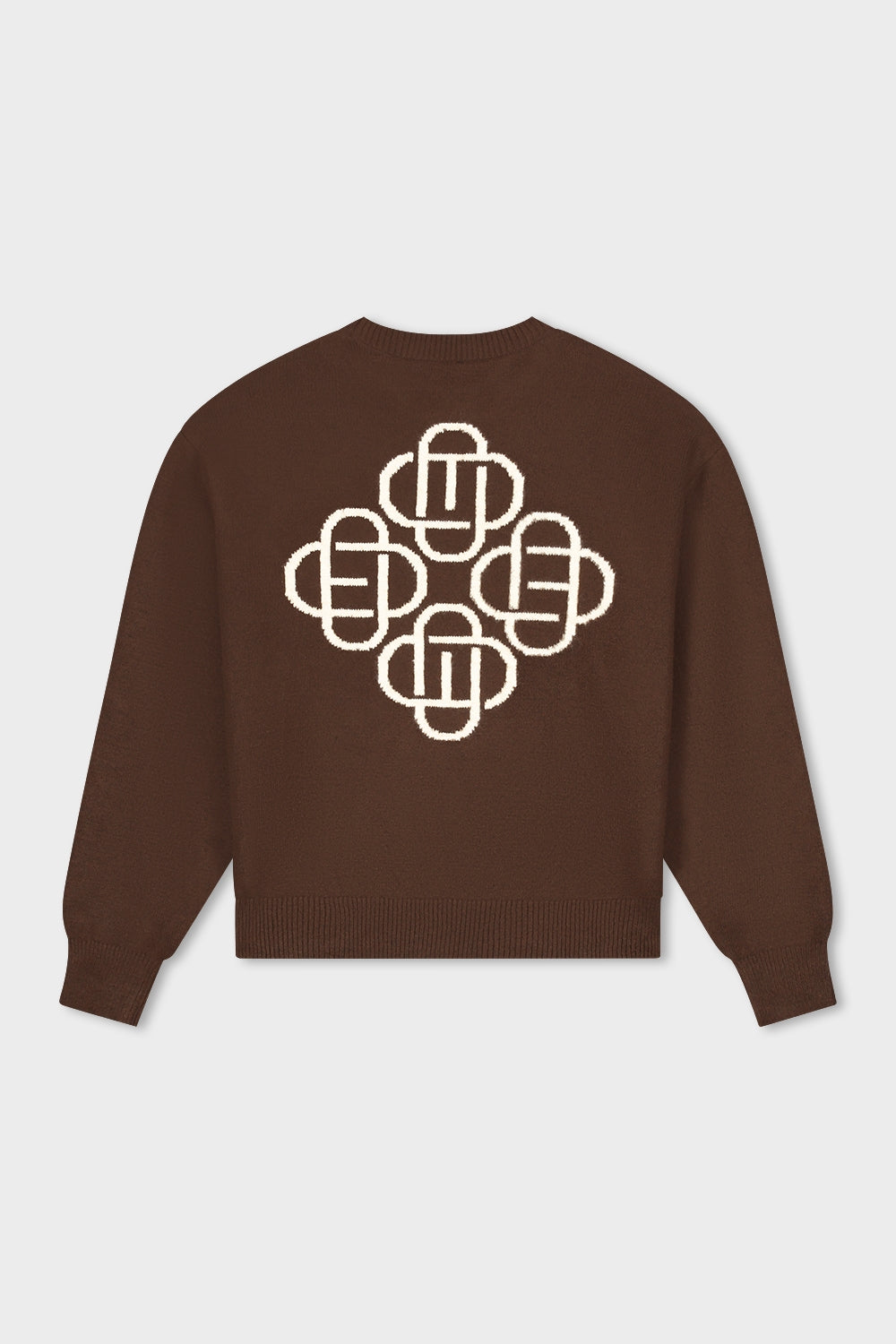 FLUFFY KNIT SWEATER | BROWN