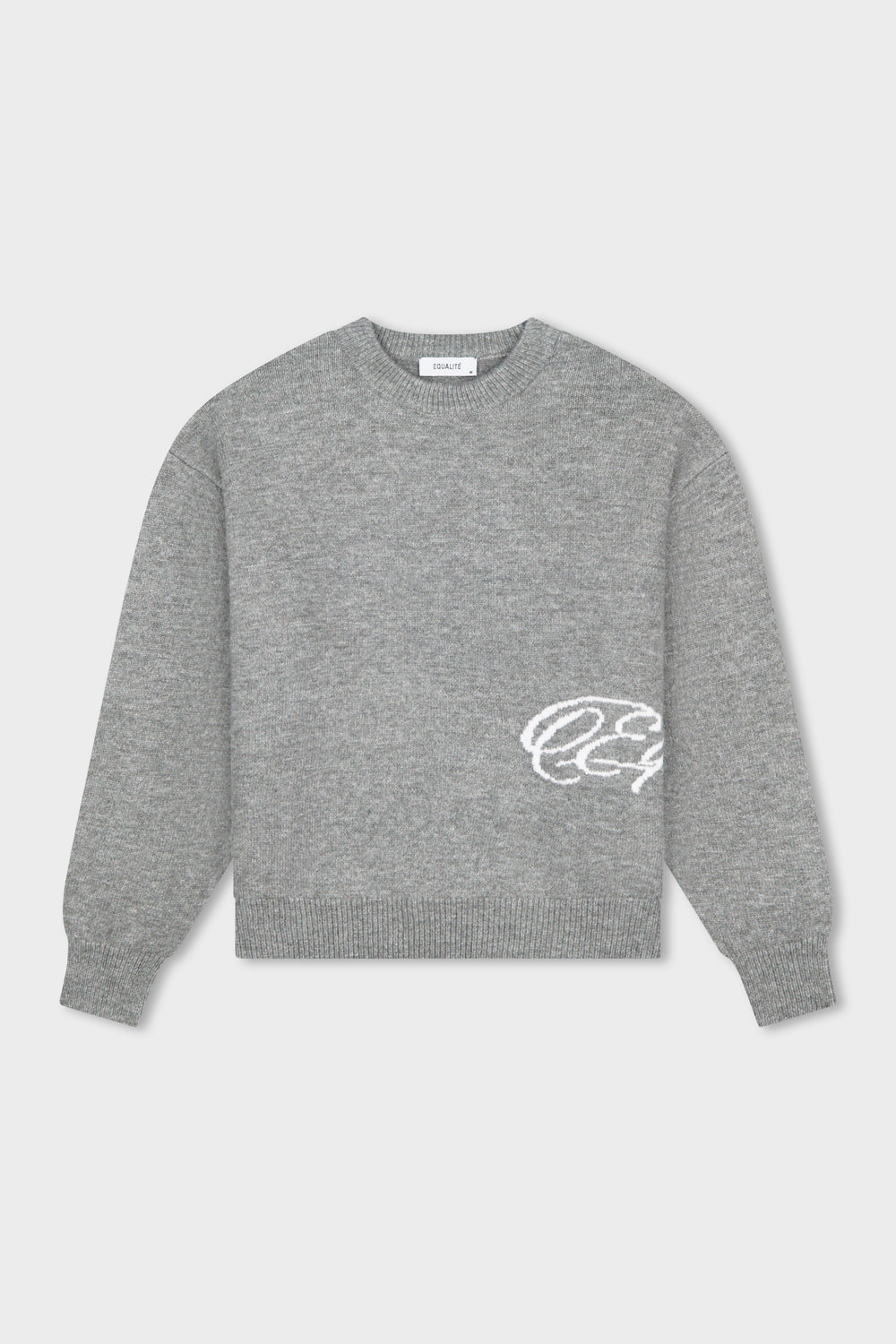 FLUFFY KNIT SWEATER | GREY