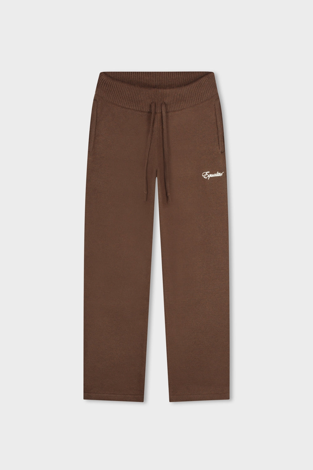 Fluffy Knit Pants | Brown