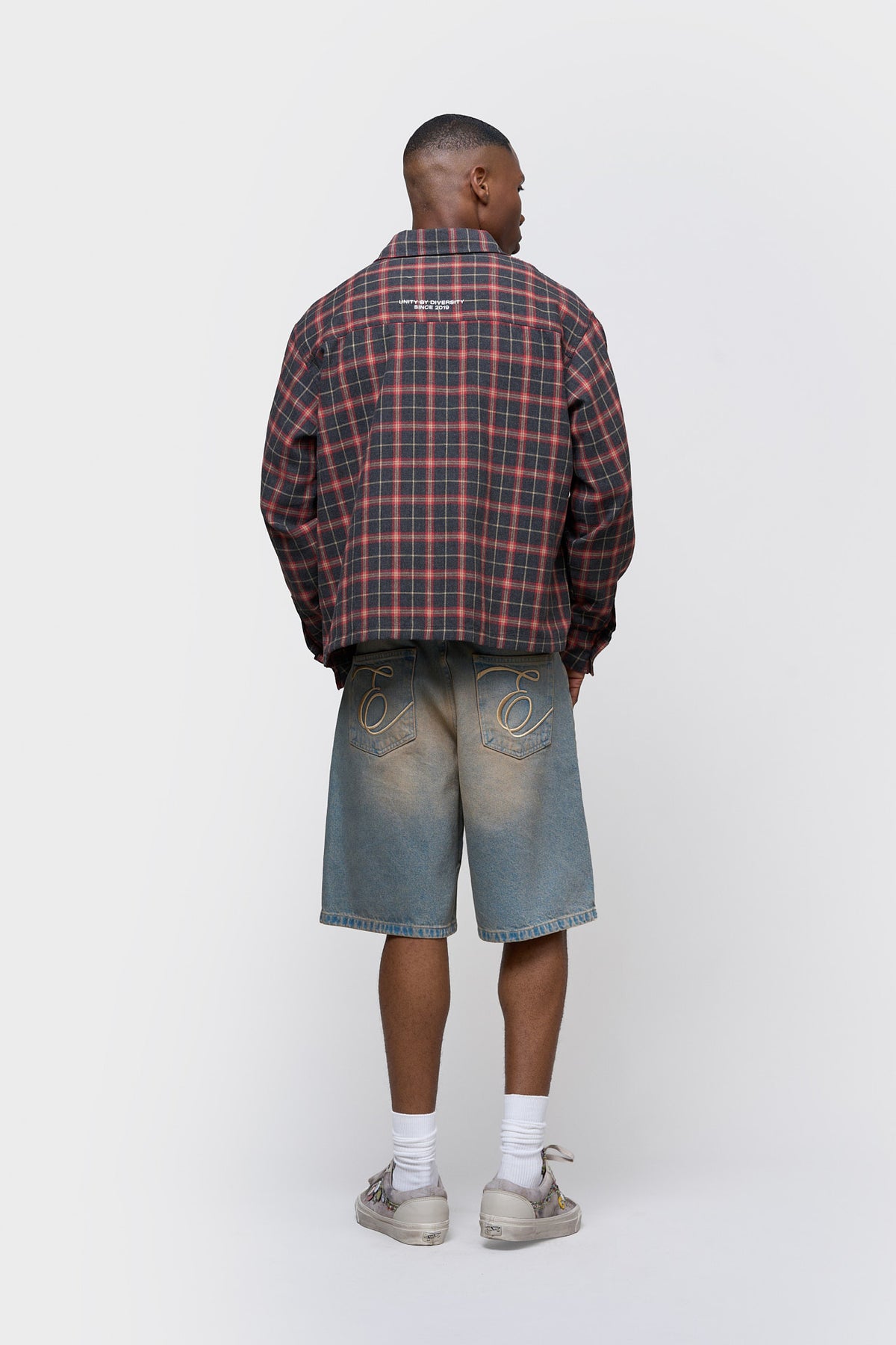 FLANNEL SHIRT | ANTRACITE & RED