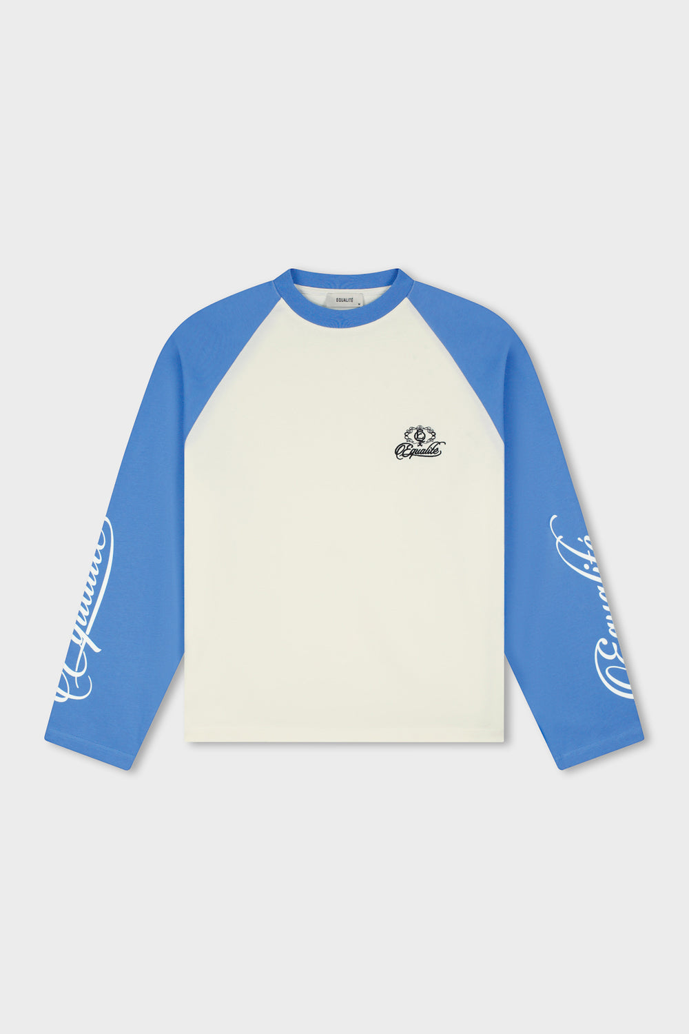 JETT RAGLAN LONGSLEEVE TEE | OFF-WHITE & CORN BLUE