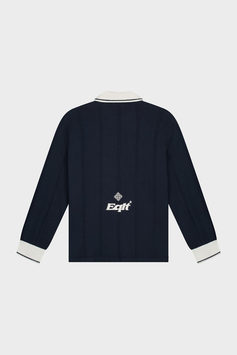 KNIT JERSEY LONGSLEEVE POLO | NAVY