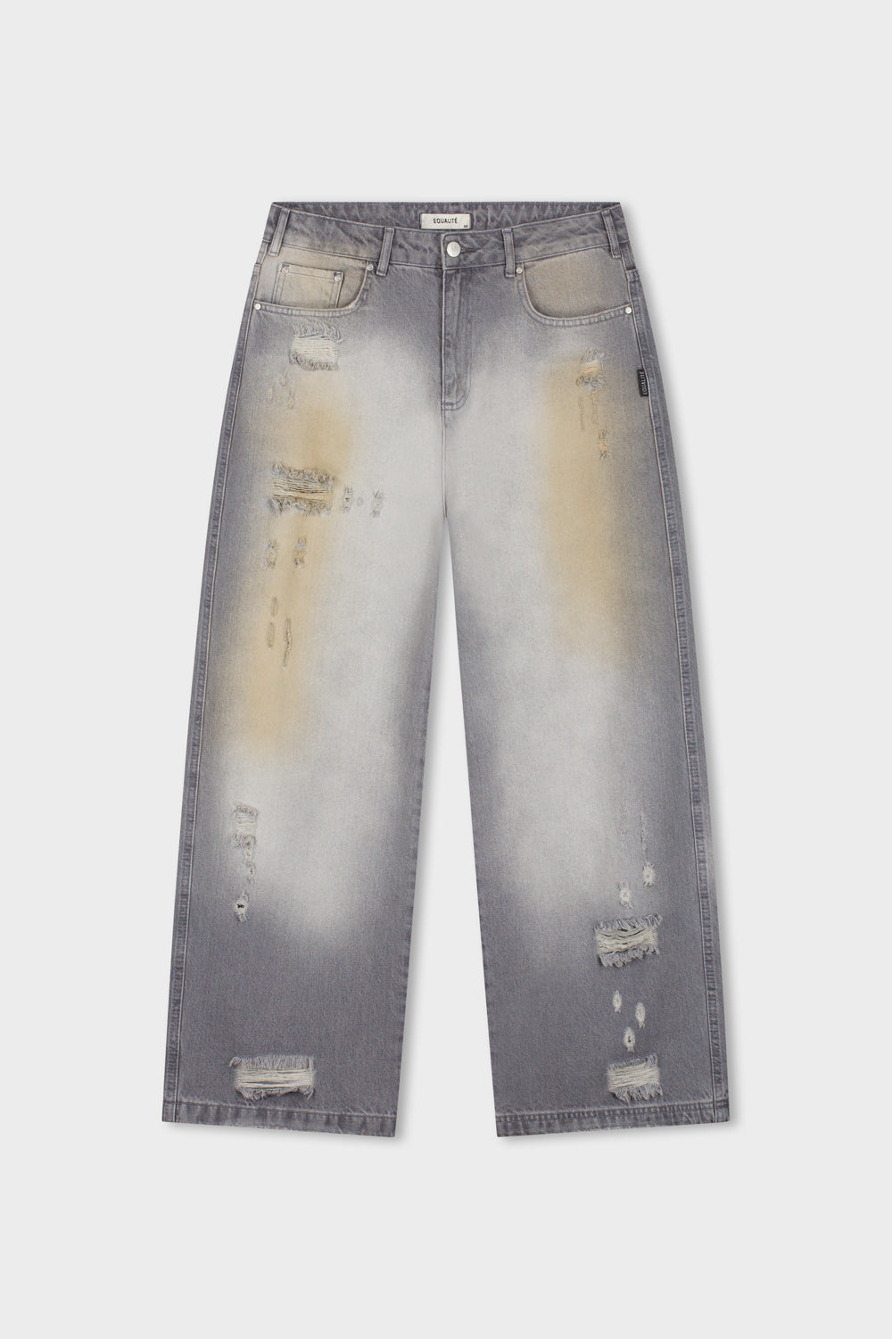 LEMI BAGGY JEANS | BLUE WHITE DIRTY WASH