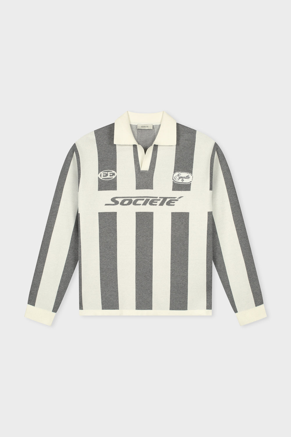 LOUIS KNIT LONGSLEEVE JERSEY | OFF-WHITE & GREY