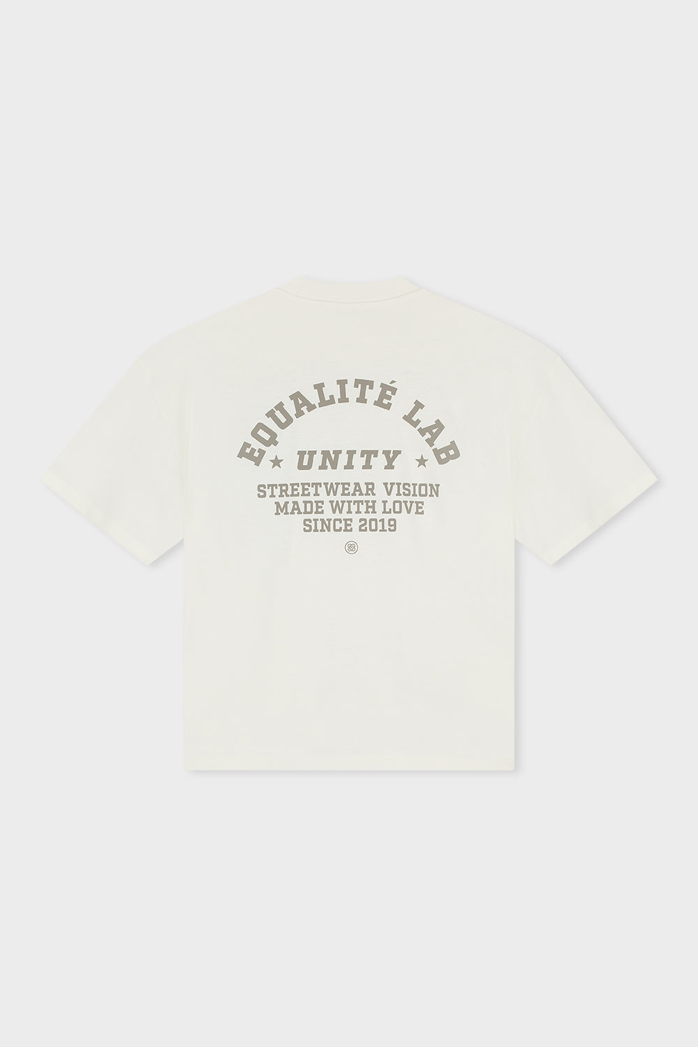 Lucius Boxy Tee | Off-White & Taupe