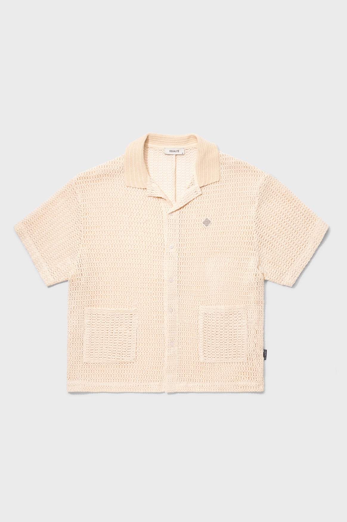 LYRA KNITTED CROCHED SHIRT | OFF-WHITE