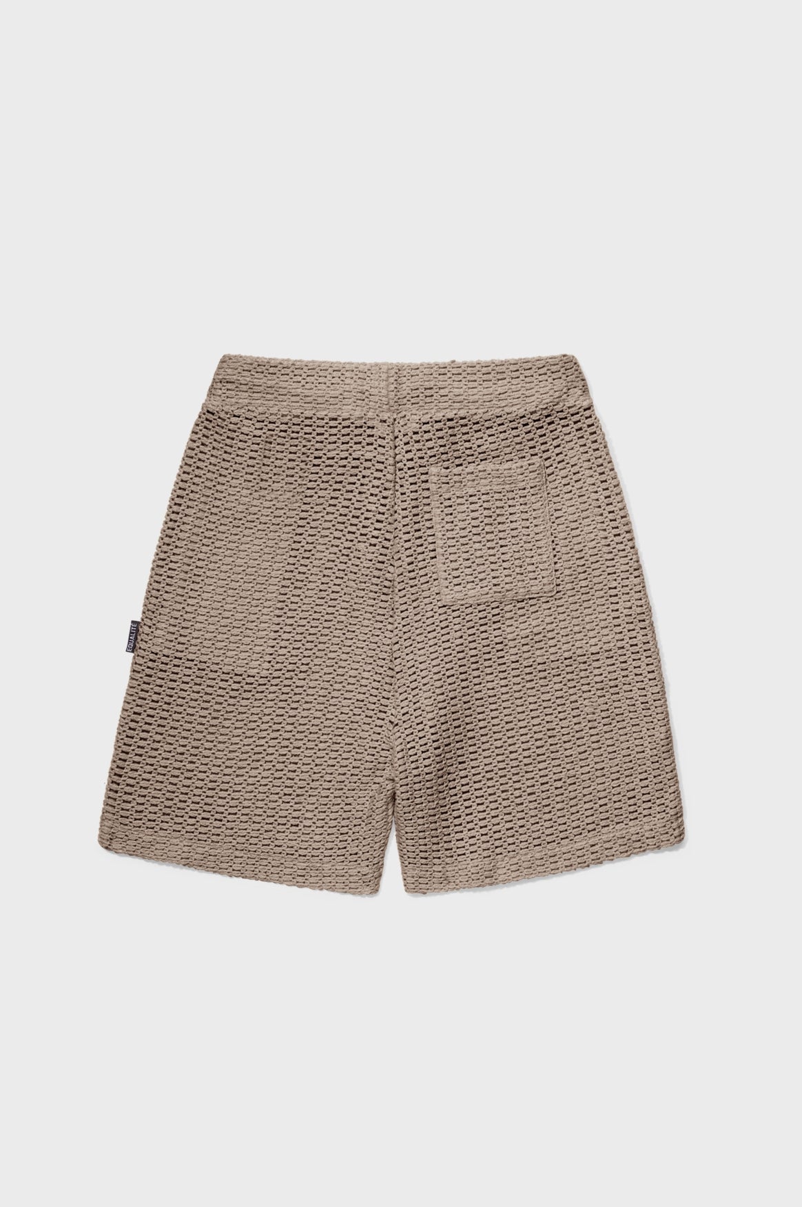 LYRA KNITTED CROCHED SHORTS | TAUPE