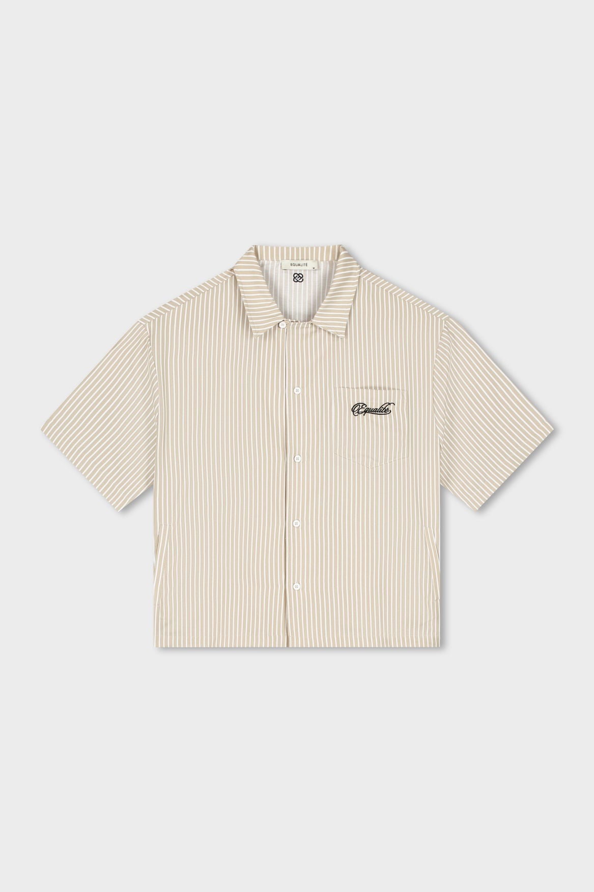 MILO BOXY SHIRT | STRIPED BEIGE