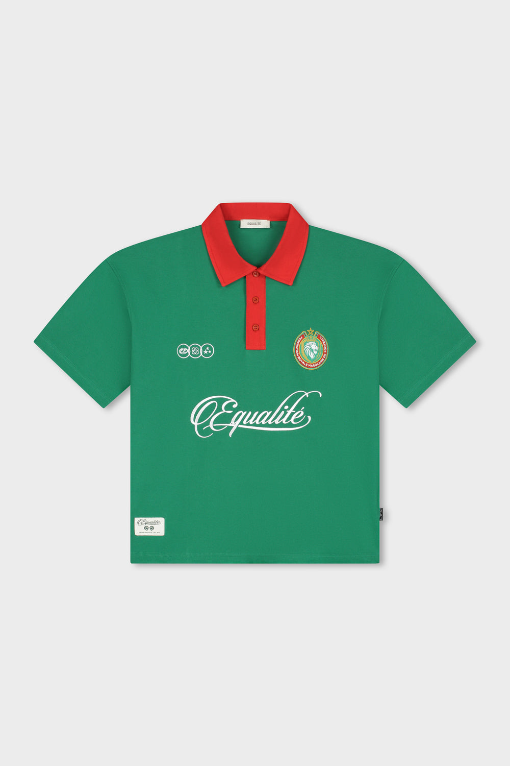 MOROCCO OVERSIZED JERSEY POLO | GREEN & RED