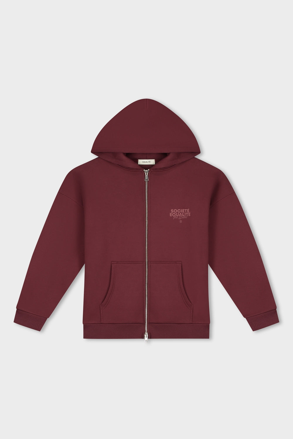 SOCIETÉ 2.0 FULL ZIP HOODIE | BURGUNDY & BURGUNDY
