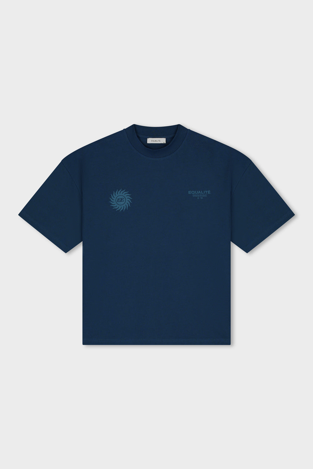 SUNNY BOXY FIT TEE | NAVY & LIGHT BLUE