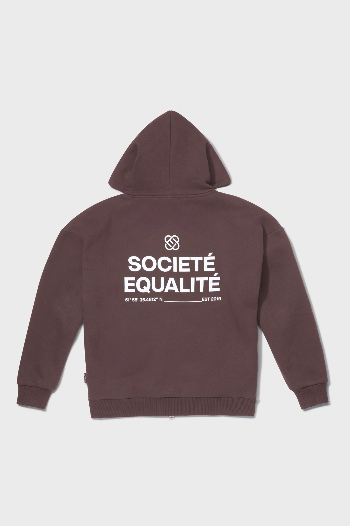 Societé Oversized Full Zip Hoodie | Brown