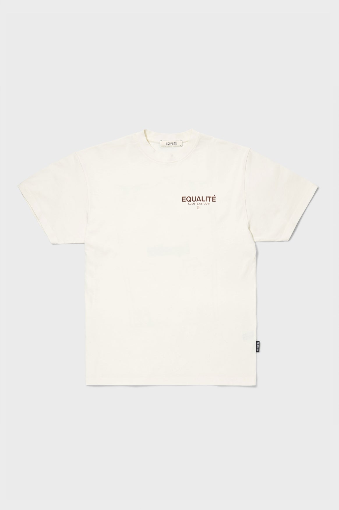 Societé Oversized Tee | Off-White & Brown