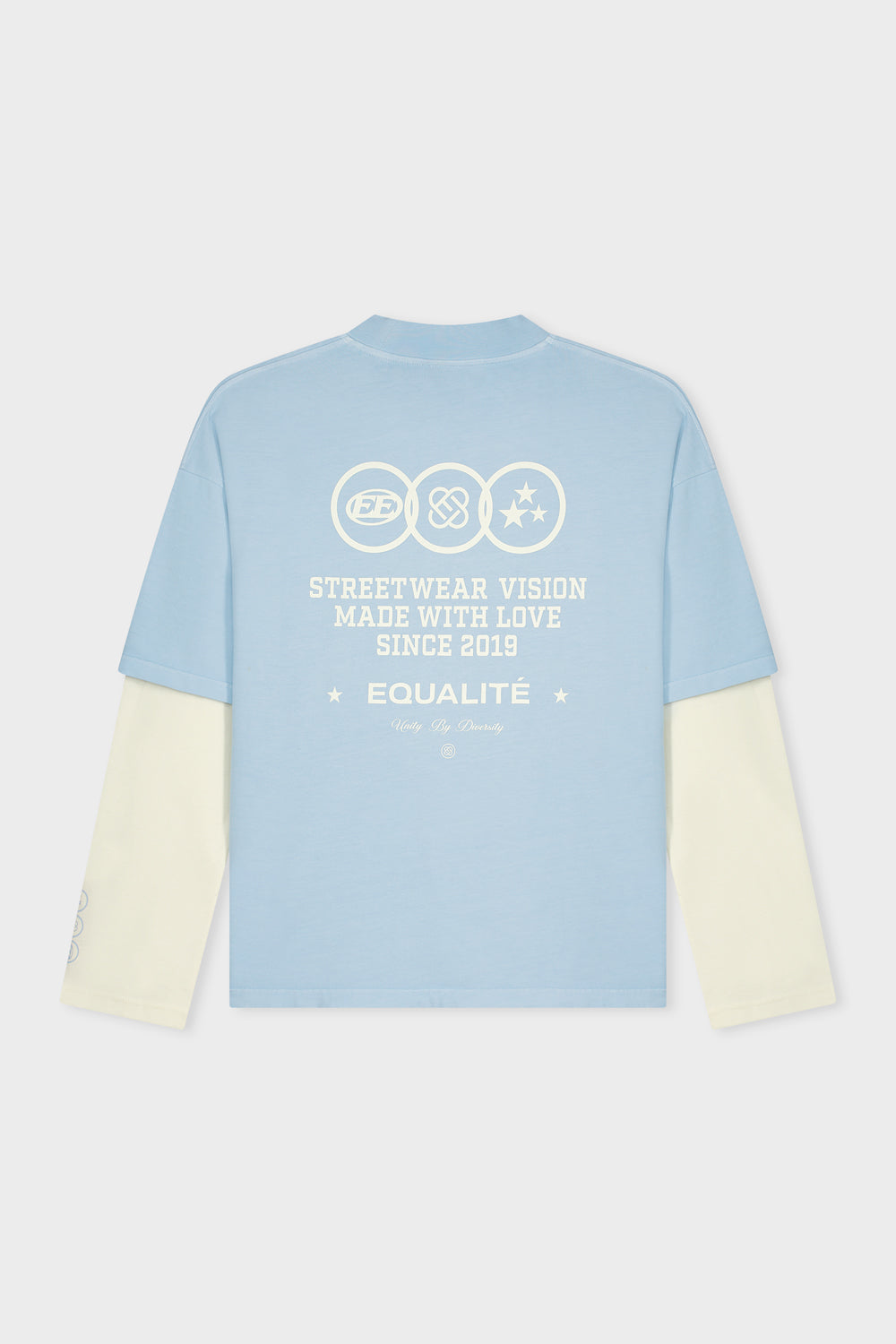 UNIVERSE DOUBLE LAYER LONGSLEEVE TEE | LIGHT BLUE