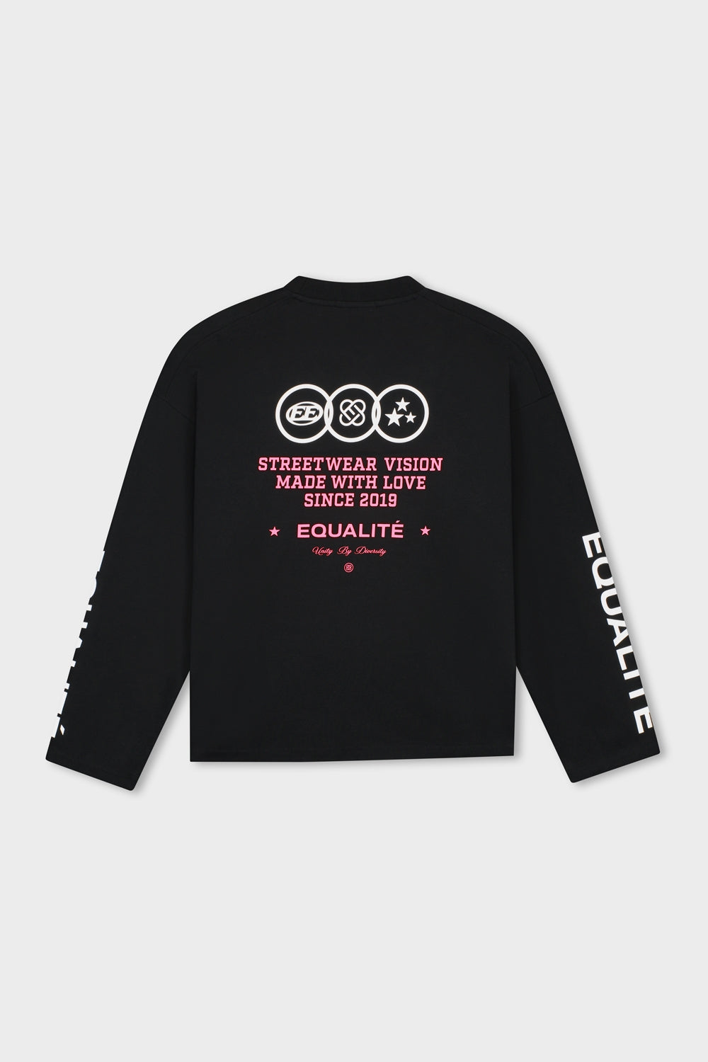UNIVERSE LONGSLEEVE TEE | BLACK & PINK