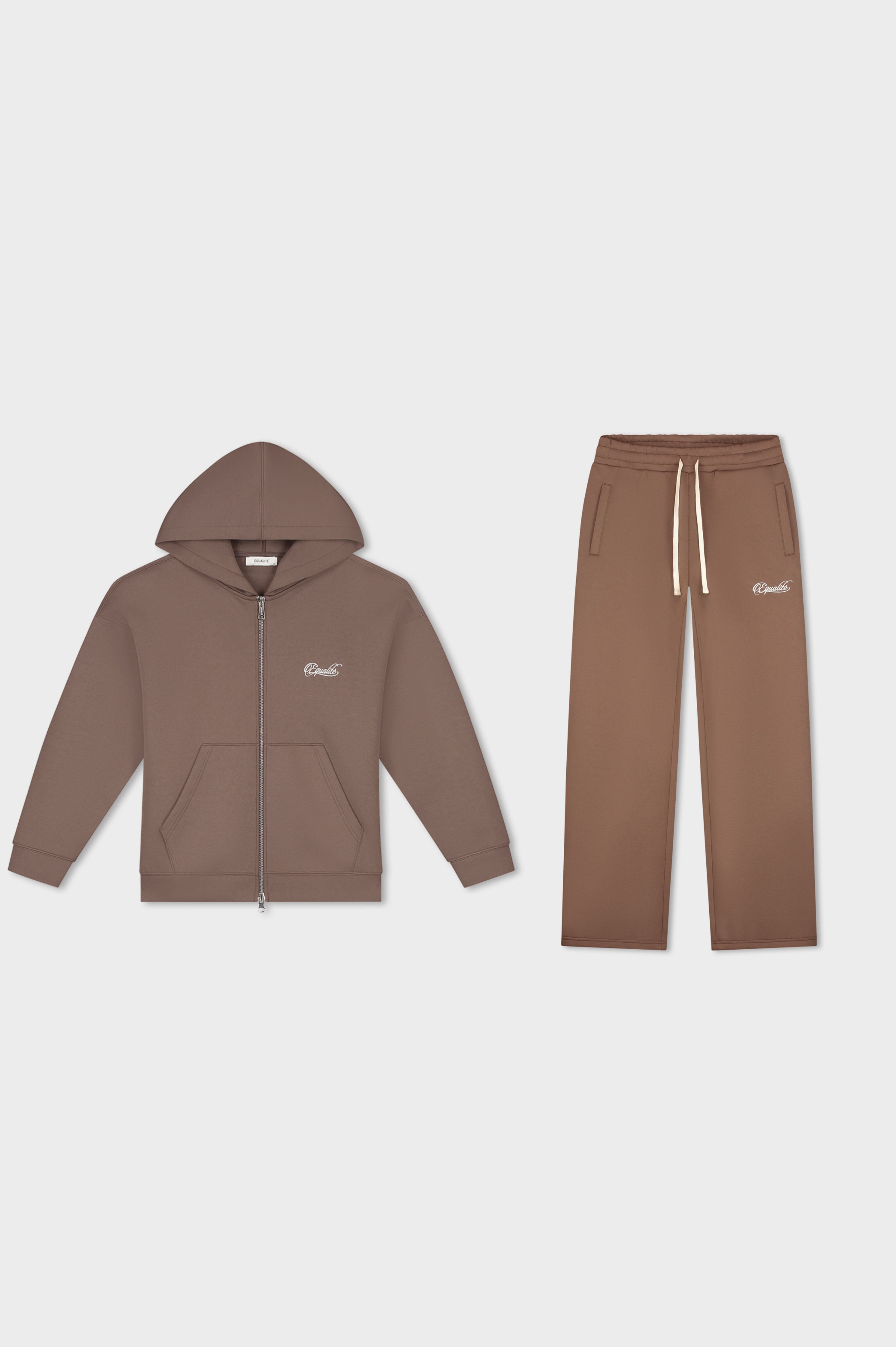 YUKI FULL ZIP JOGGER SET | TOBACCO