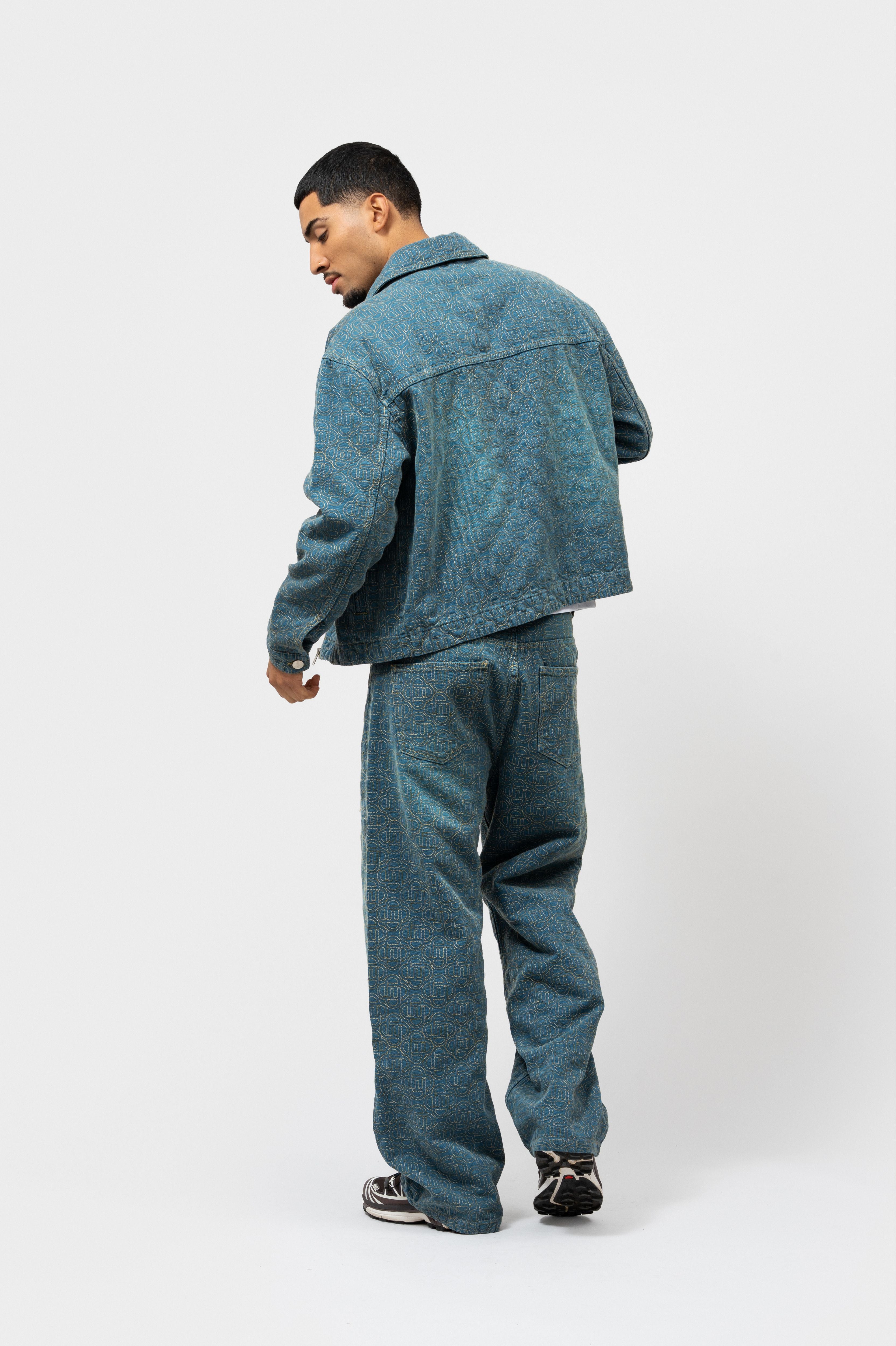 MONOGRAM DENIM SET | DARK BLUE