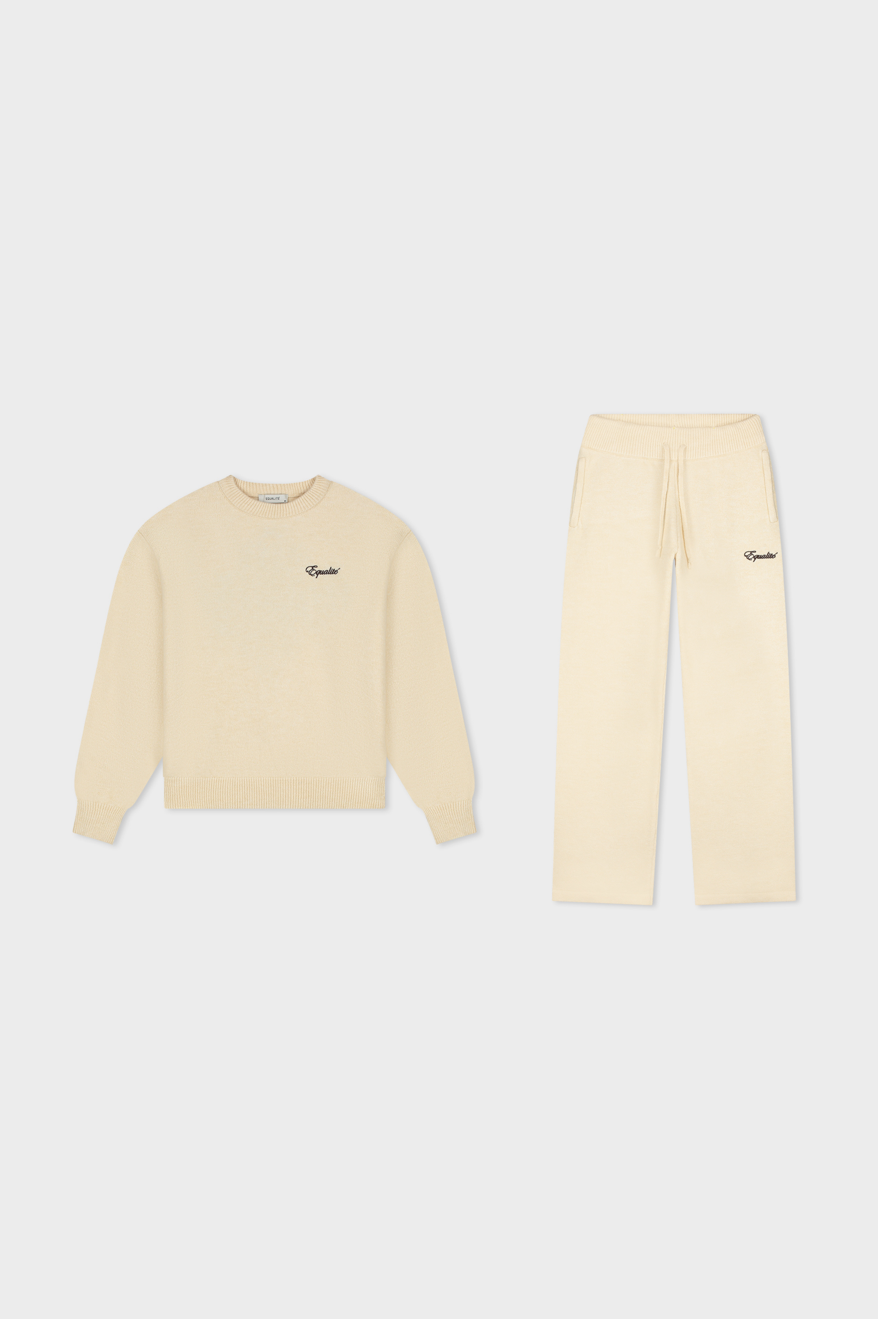 Fluffy Knit Set | Off-white