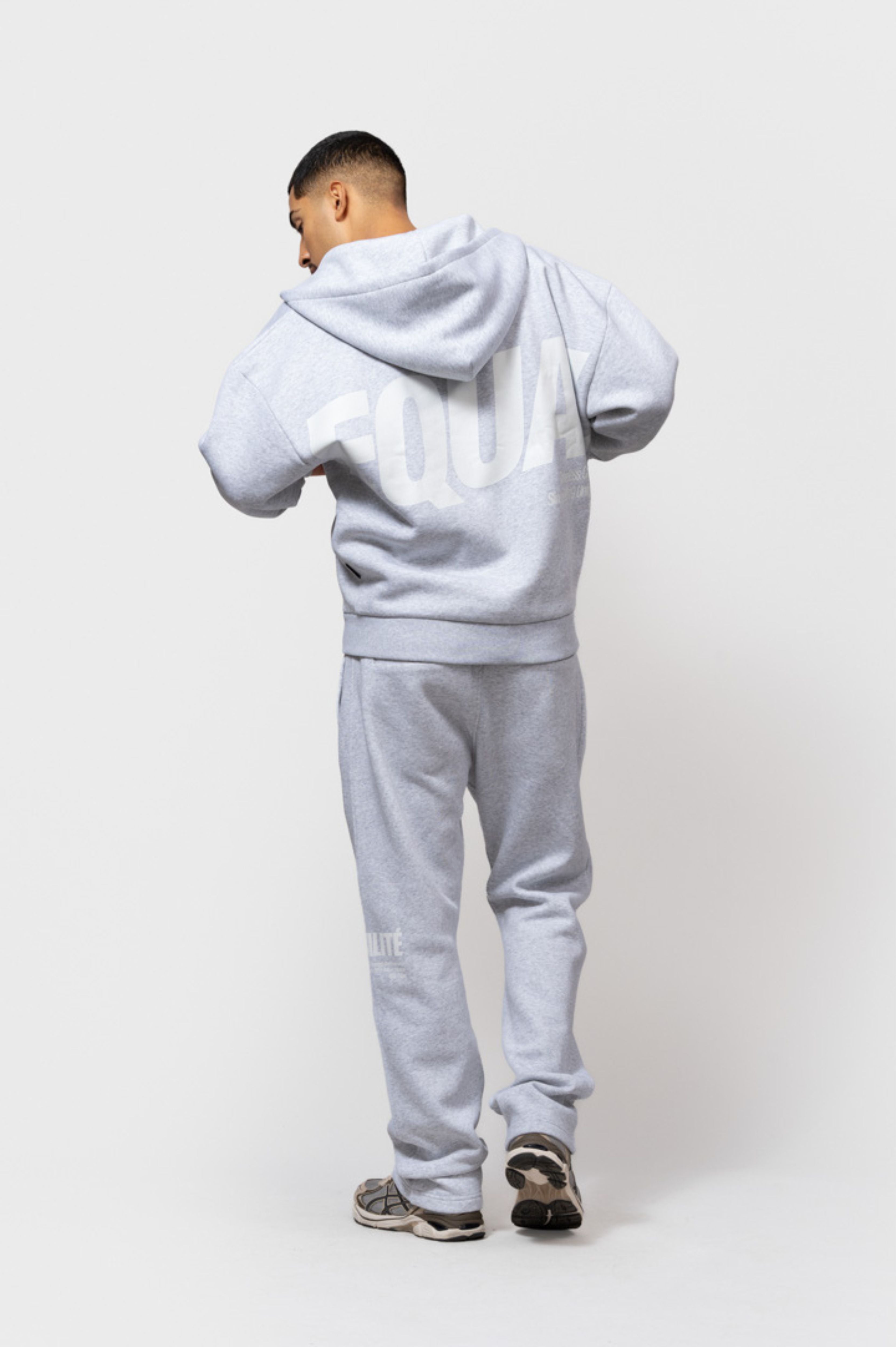 ELIA FULL ZIP JOGGER SET | MELANGE GREY