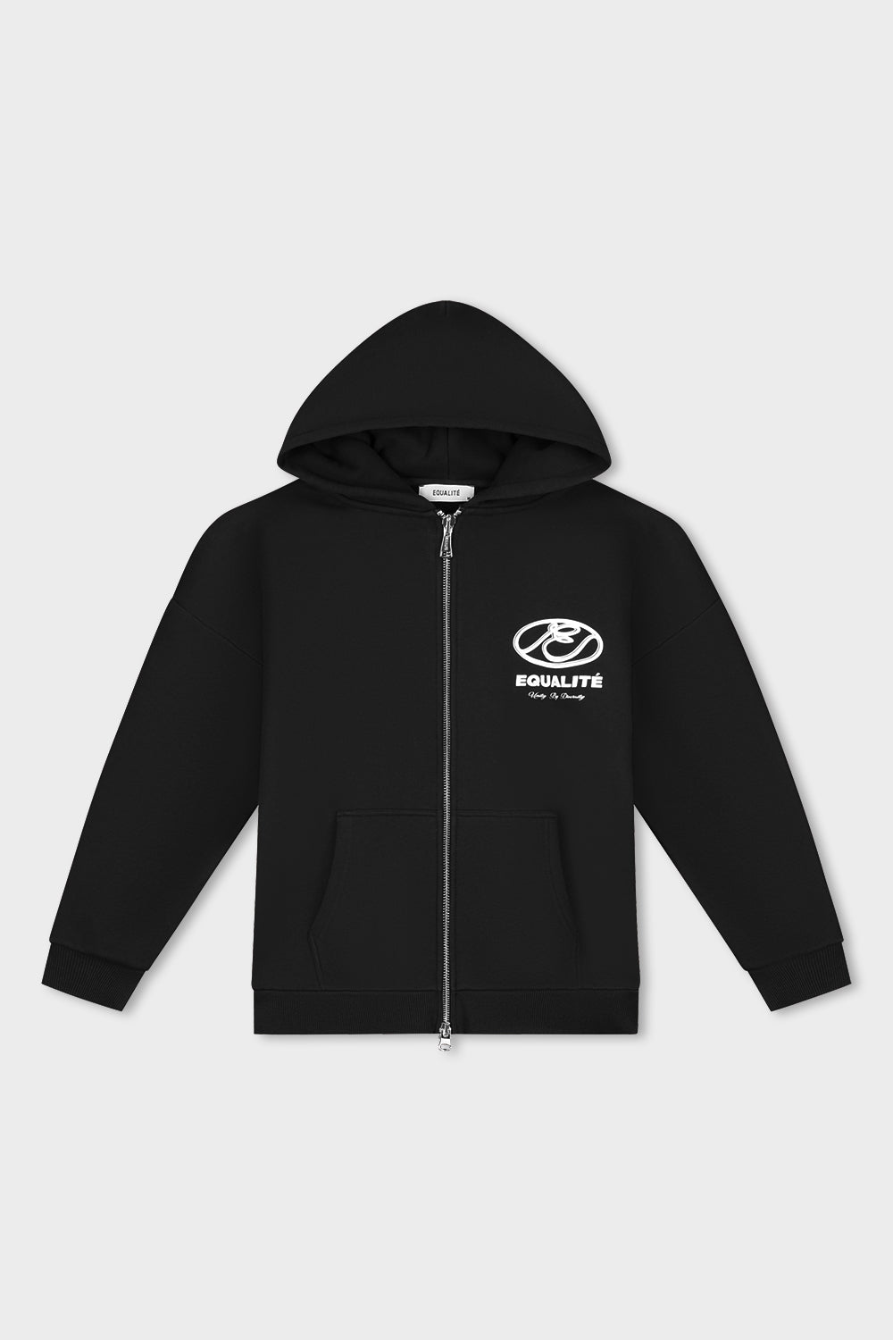 Arid Oversized Full Zip Hoodie | Black