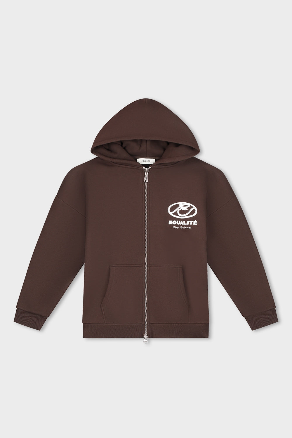Arid Oversized Full Zip Hoodie | Brown