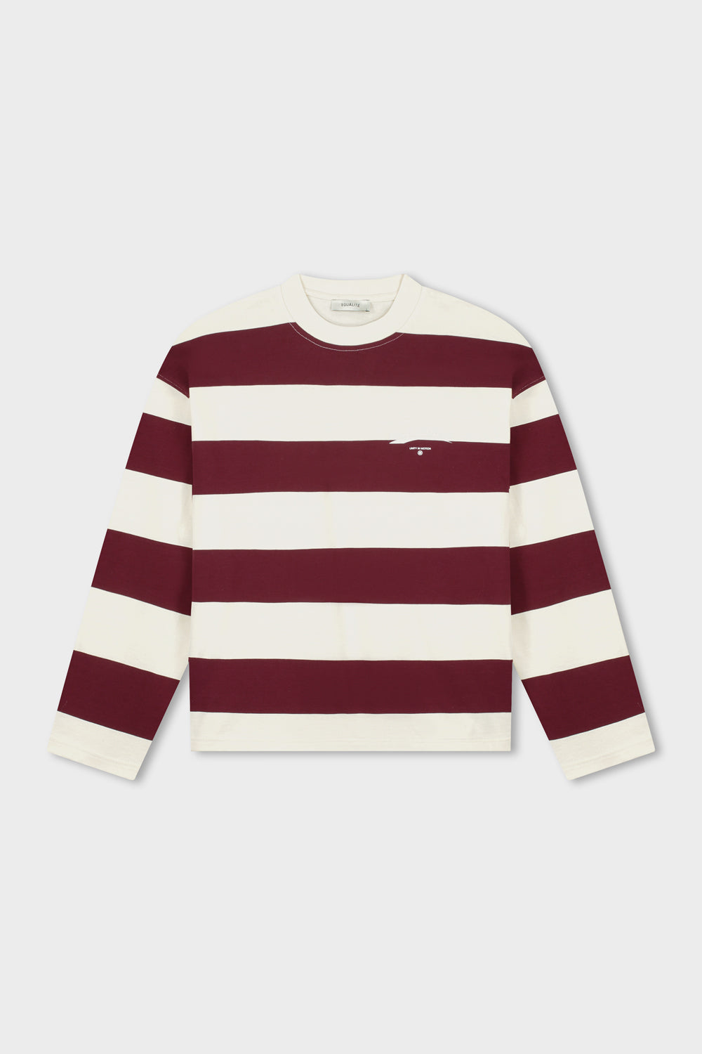 AXEL STRIPE LONGSLEEVE TEE | OFF-WHITE & BURGUNDY