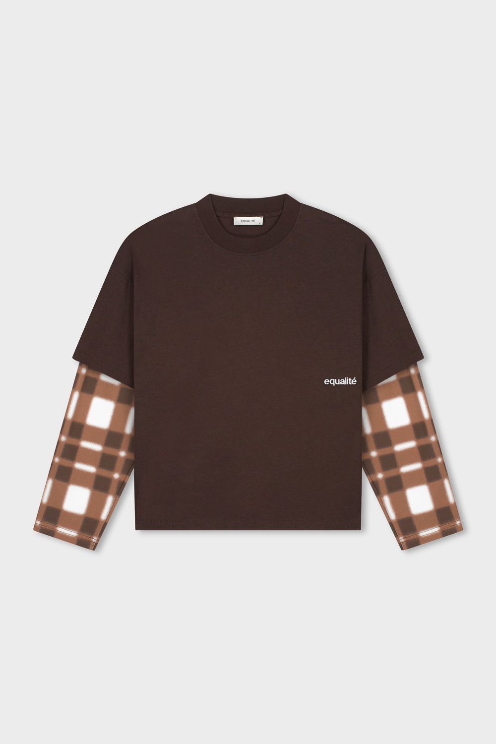 BENNI DOUBLE LAYER LONGSLEEVE TEE | BROWN