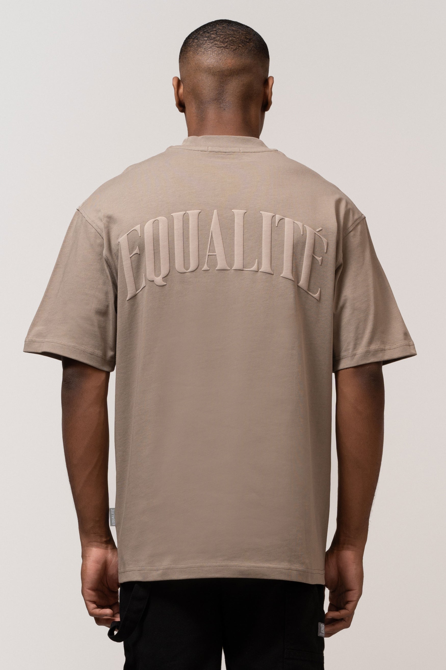 Oliver Oversized Tee | Taupe & Taupe