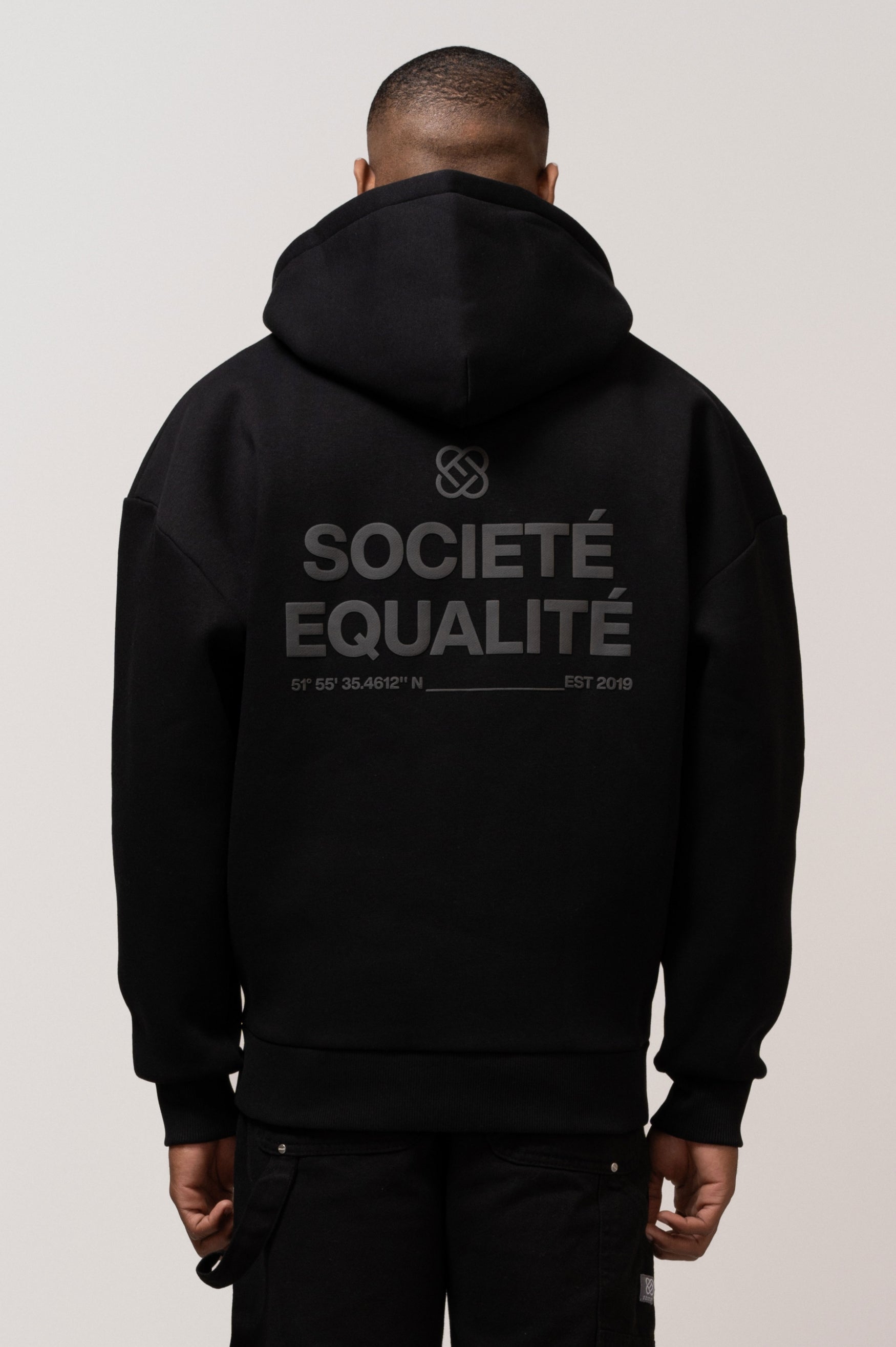 Societé Full Zip Hoodie | Black & Black