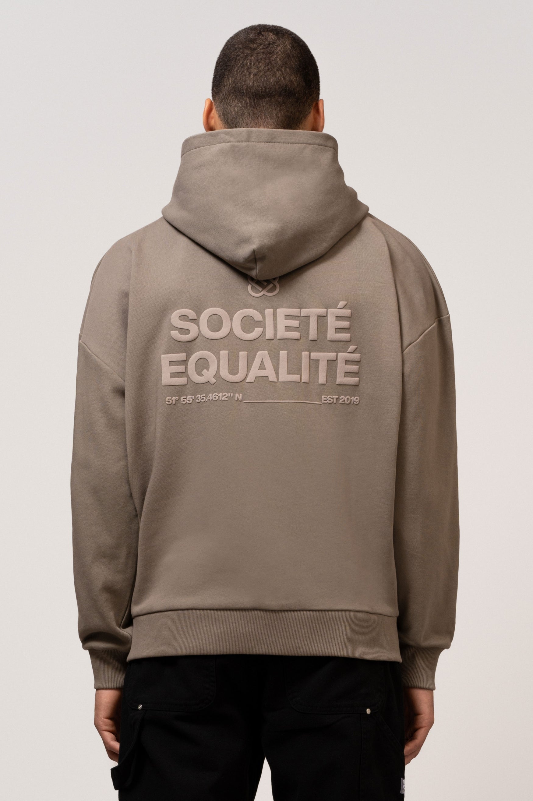 <tc>SOCIETÉ FULL ZIP HOODIE | TAUPE & TAUPE</tc>