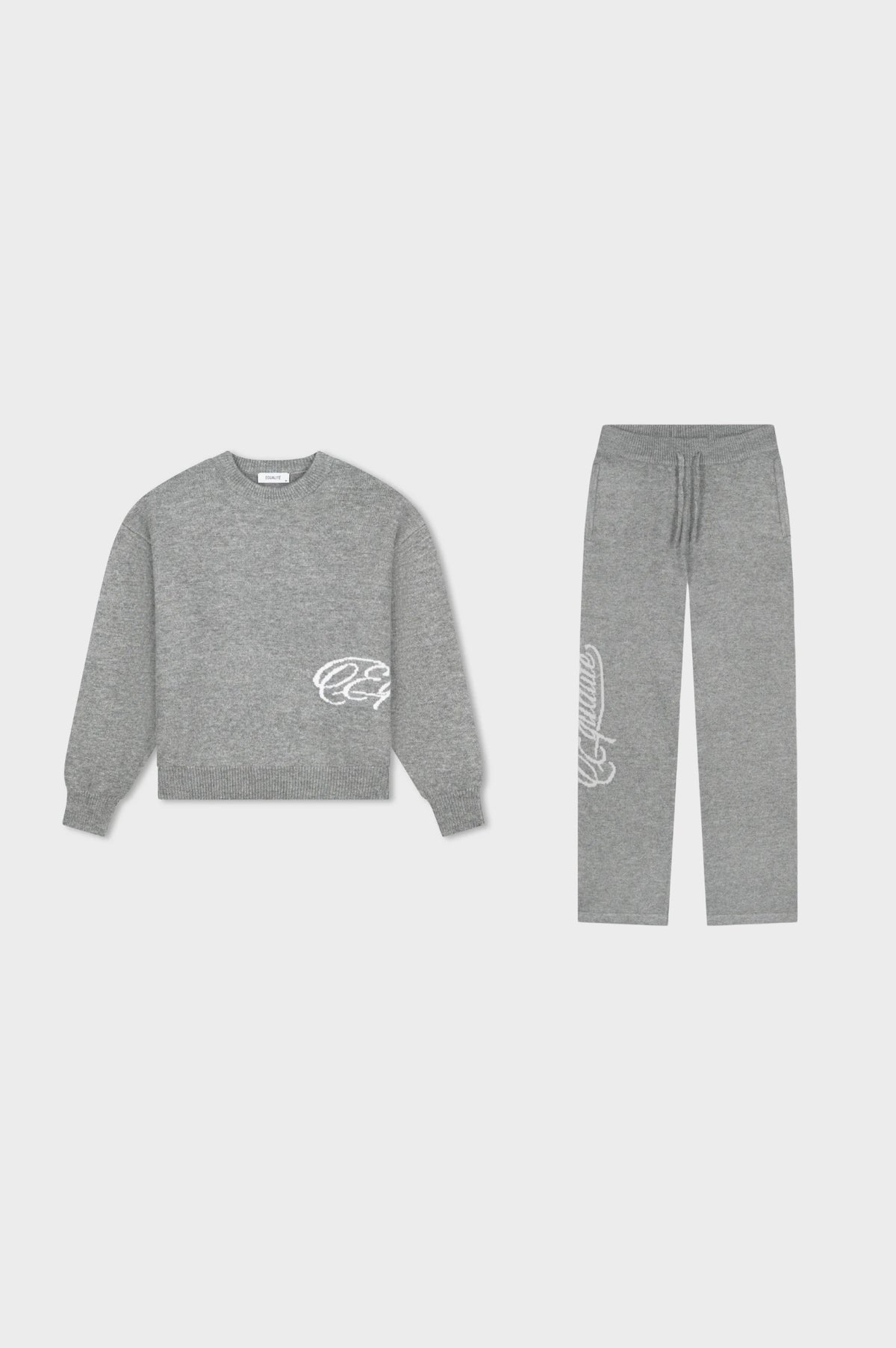 FLUFFY KNIT SET | GREY