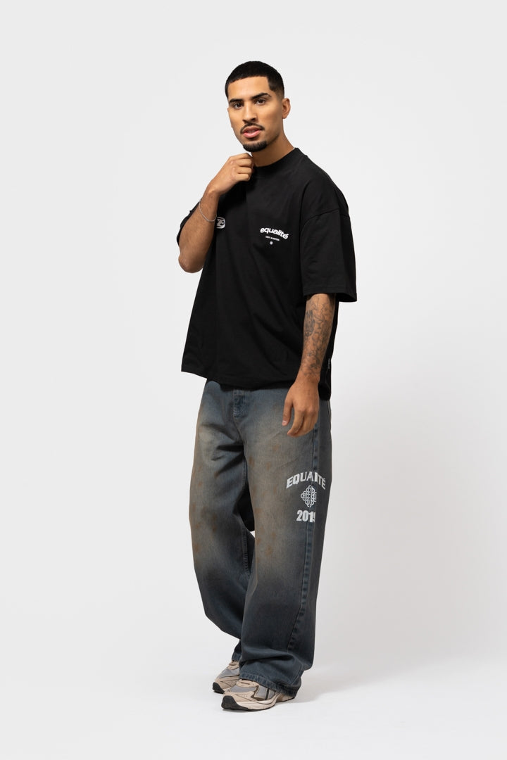 STAY EQUAL BOXY TEE | BLACK