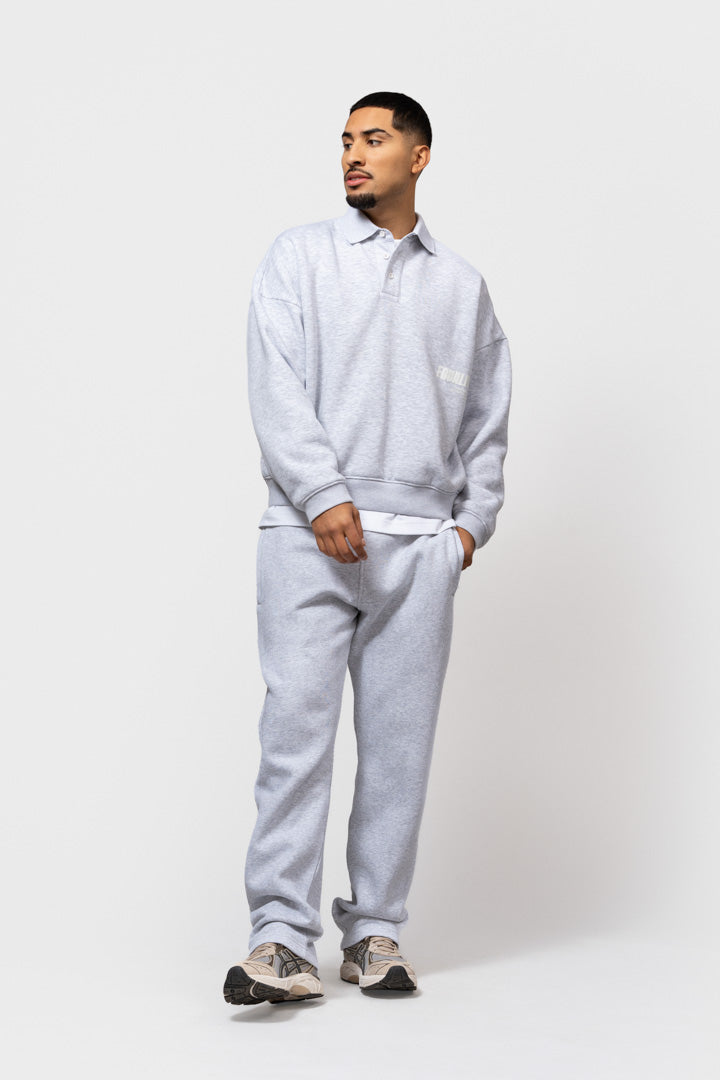 ELIA POLO SWEATER | MELANGE GREY