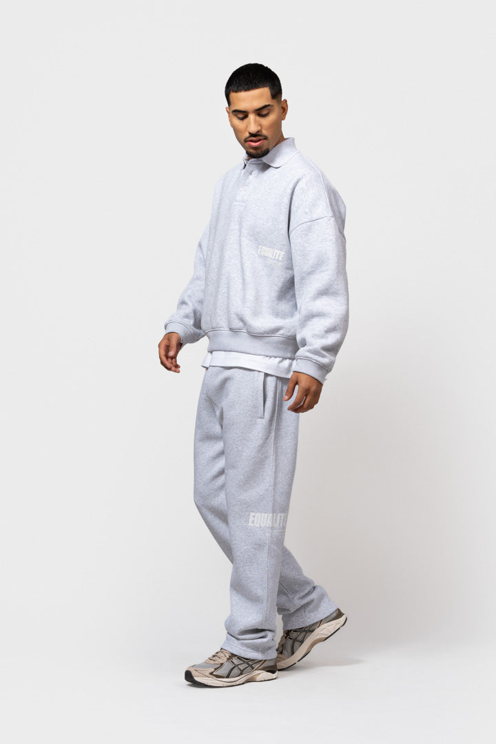 ELIA POLO SWEATER | MELANGE GREY