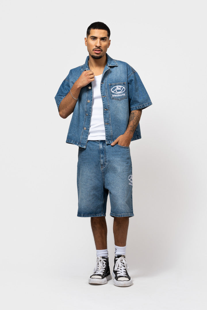 ARID BOXY DENIM JACKET | BLUE