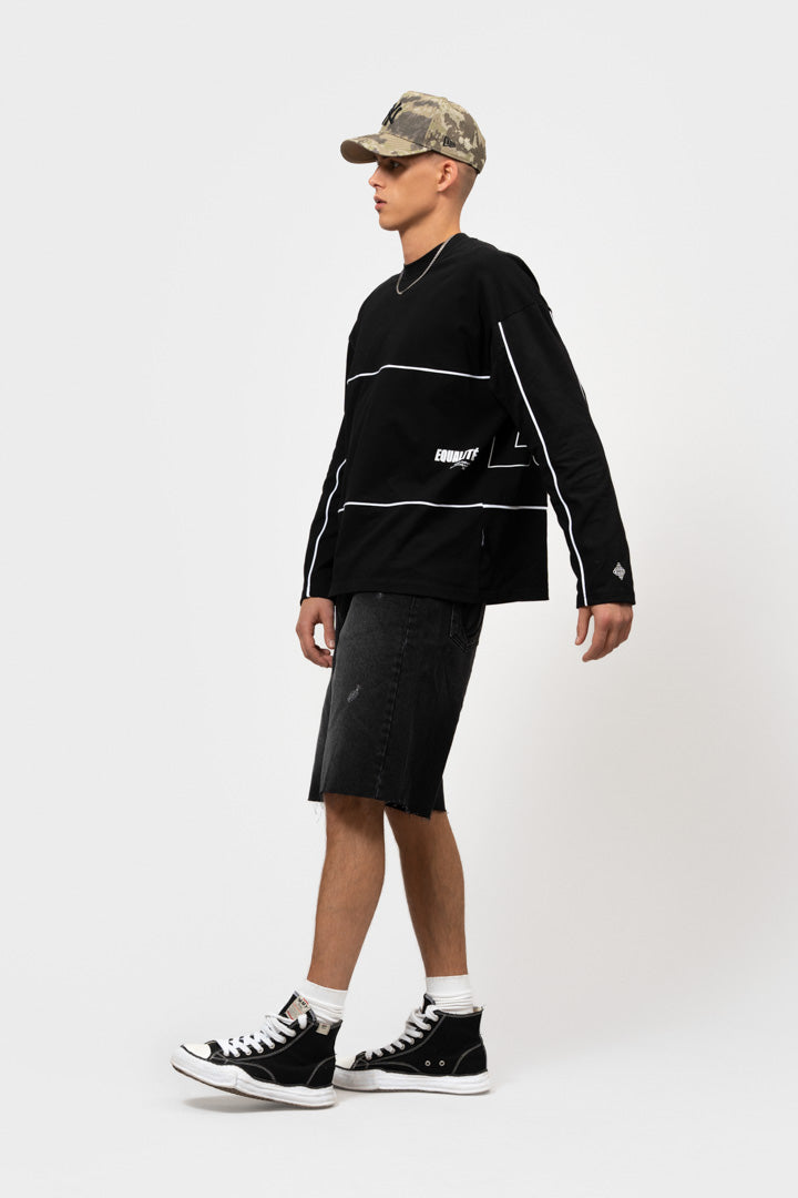 BRUNO LINE LONGSLEEVE TEE | BLACK