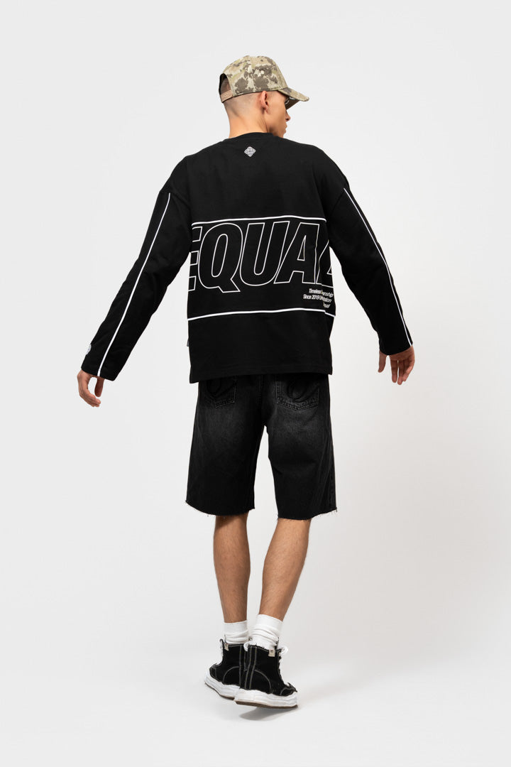 BRUNO LINE LONGSLEEVE TEE | BLACK