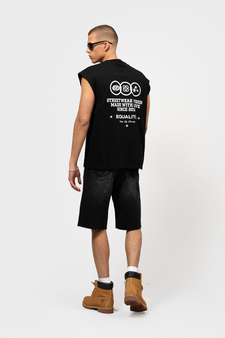 JULLIAN DENIM JORTS | OBSIDIAN BLACK